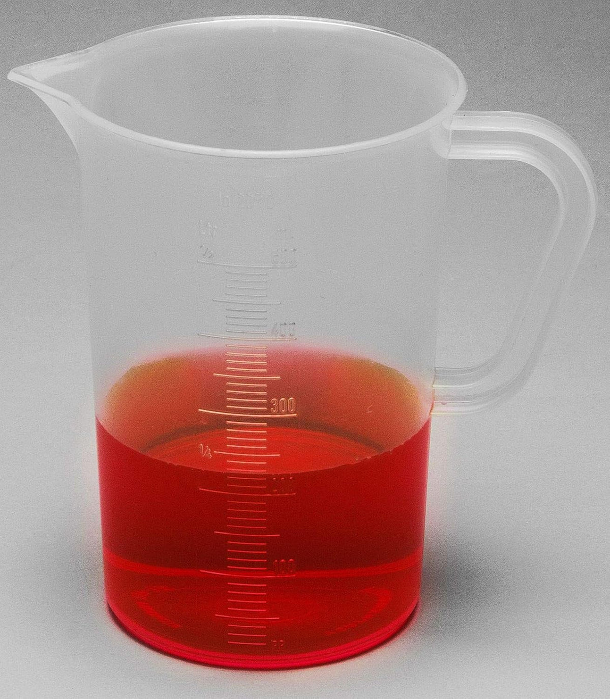 SP Bel-Art Tall Form 500ml Polypropylene Graduated Pitcher, 10ml, Chemical-Resistant Measure