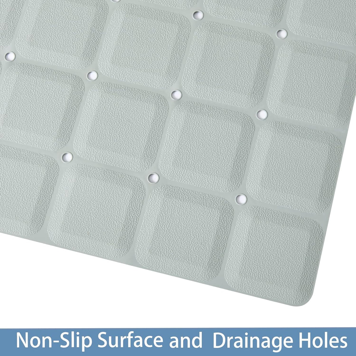Foldable Silicone Bathtub Mat: Jumbo Size Heavy Duty Safety Bath Mat for Tub Without Suction Cups