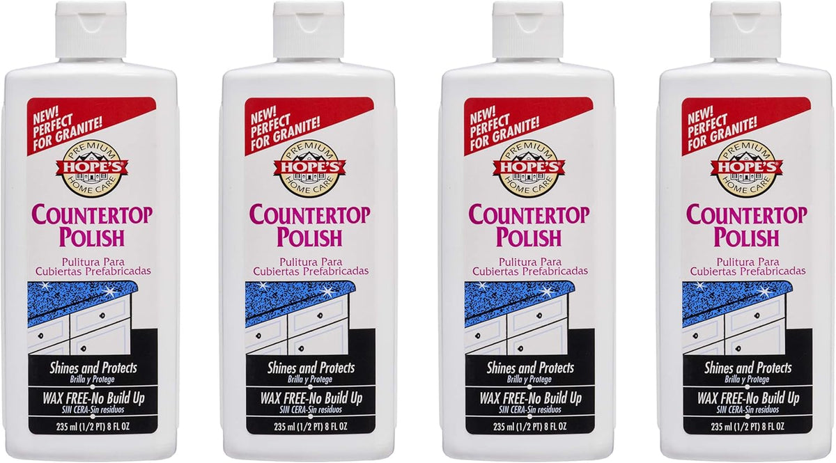 HOPE'S Countertop Restoration Polish, Streak-Free Kitchen Counter Cleaner, No Buildup on