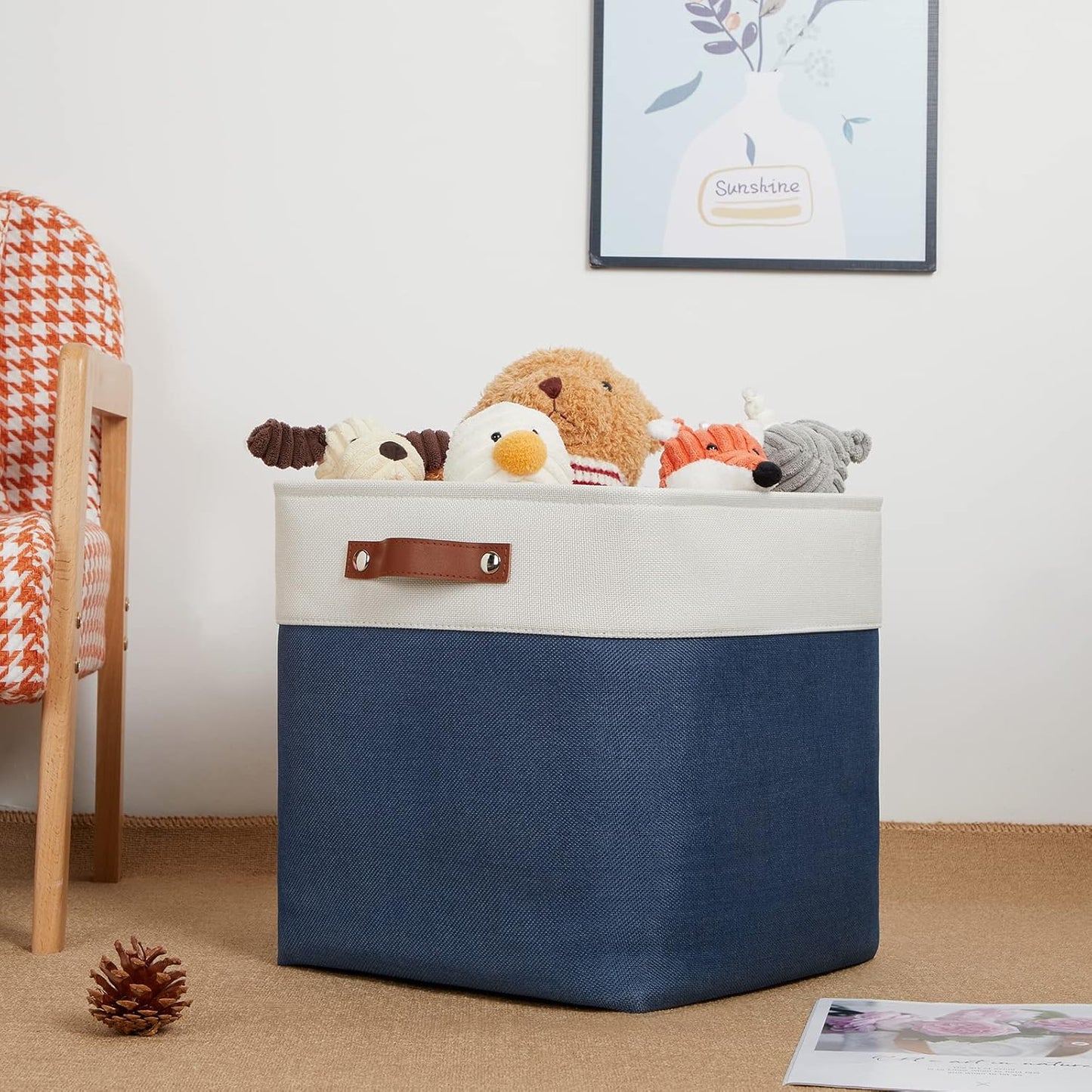 DULLEMELO Storage Baskets for Shelves Closet Storage,Large Home Organization Bins for Gifts