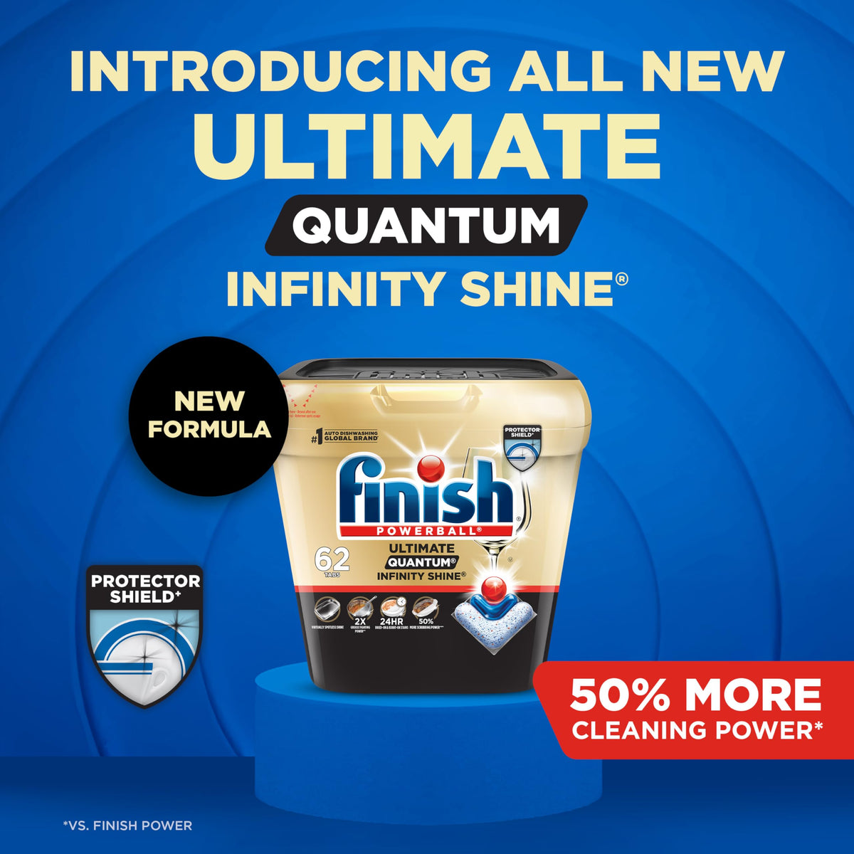 Finish Ultimate Quantum Infinity Shine Dishwasher Pods, New & Improved Formula, Dishwasher