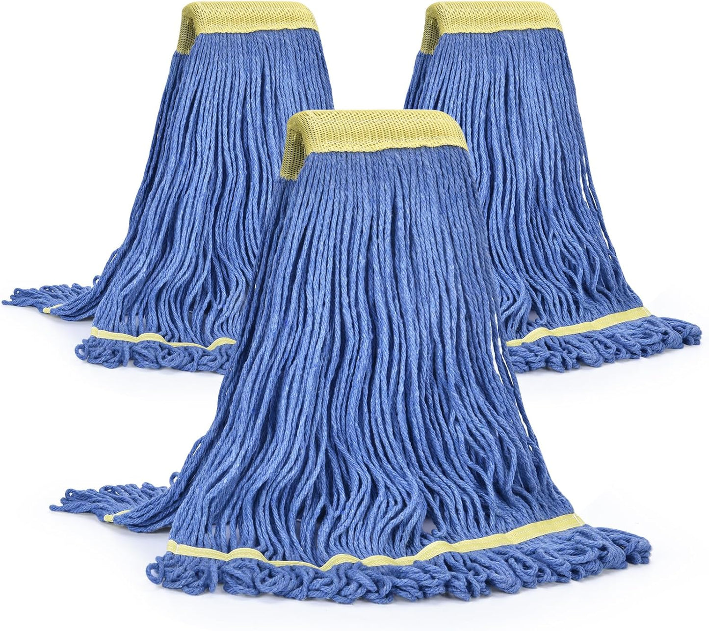 Matthew Cleaning Commercial Mop Head Replacement, 5 Inch Wide Headband, Looped End Cotton Blend