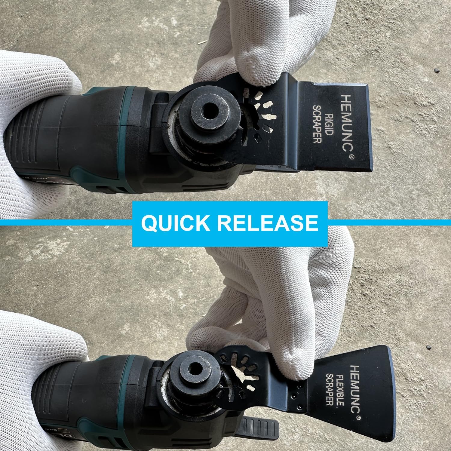 6 Oscillating Tool Scraper Blades Flexible Rigid Scraper Blade, for Removal of Caulk,Vinyl