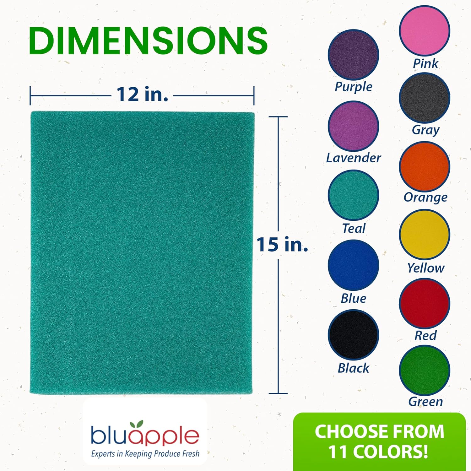 Bluapple FreshMats, Refrigerator Bin Liner, Fridge Drawer Mats, Crisper Life Extender Liner Keeps