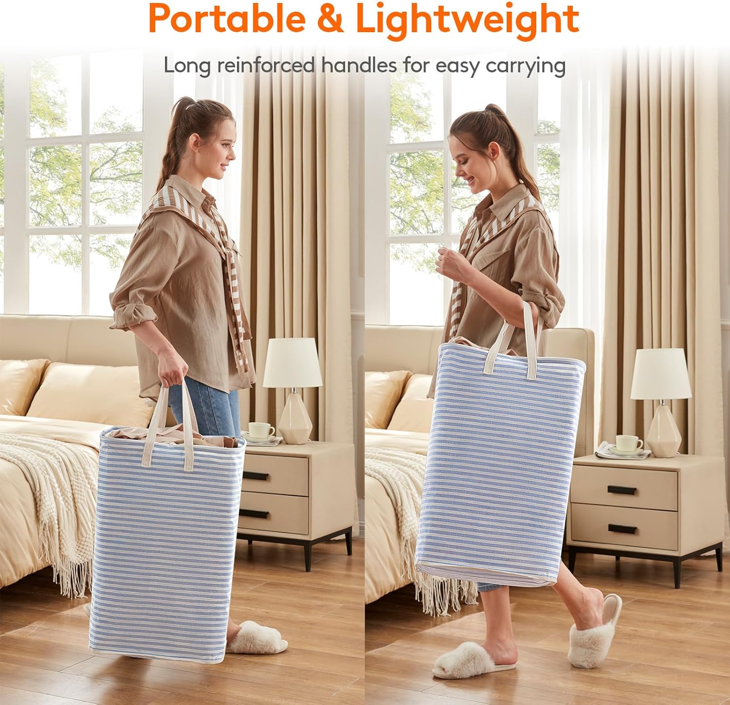 Lifewit 2 Pack Laundry Hamper Large Collapsible Laundry Baskets, Freestanding Waterproof Clothes