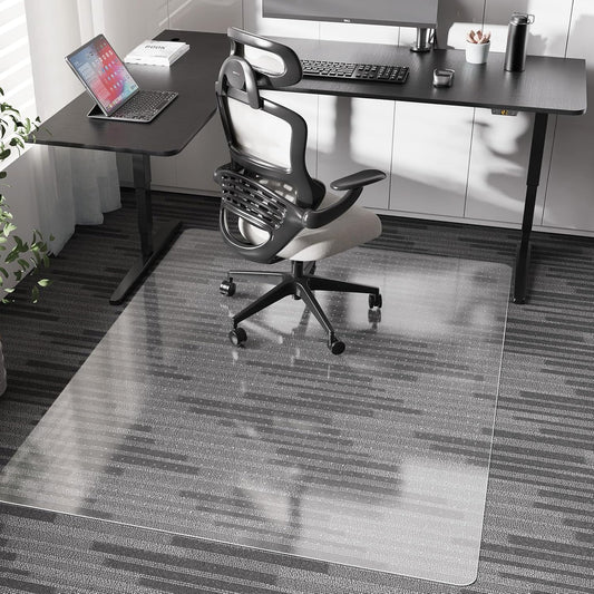 Chair Mat for Carpet, 46" x 60" Desk Chair Mat for Carpeted Floors, Non-Slip Office Vinyl Mat for