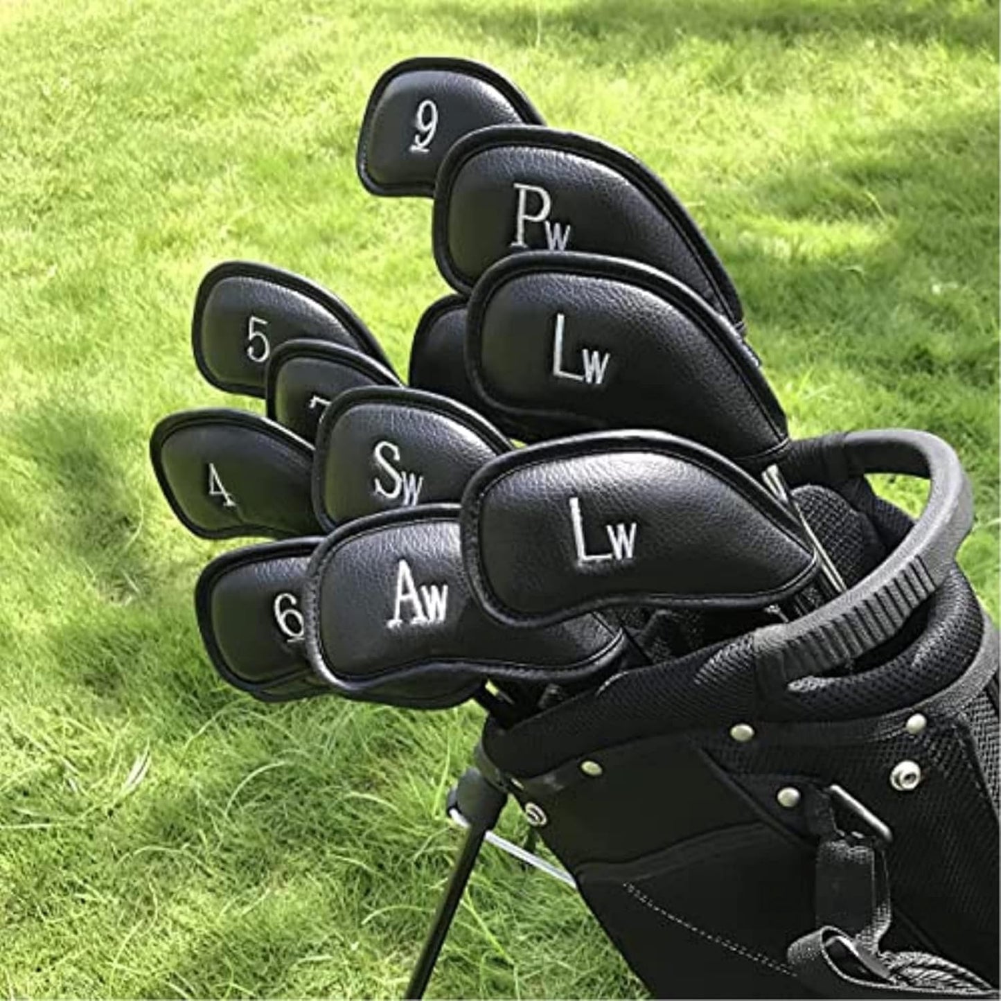 CRAFTSMAN GOLF 12pcs or 1pc Thick Synthetic Leather Golf Iron Head Covers Set Headcover Fit All