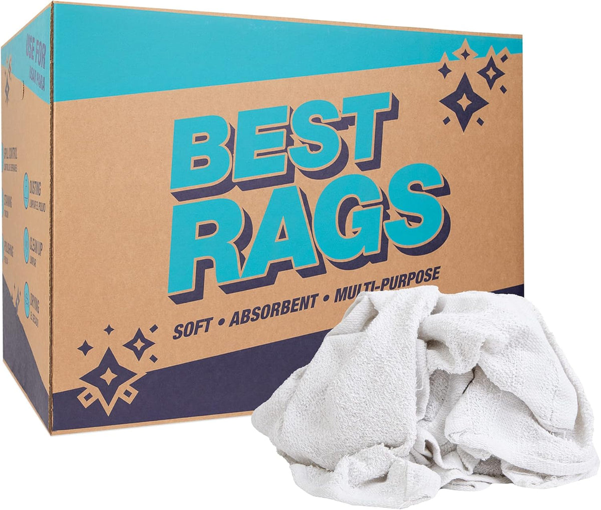 Arkwright W11 Terry Cloth Towels for Cleaning - Soft Cotton Blend Washable Multi-Purpose Bar Mop