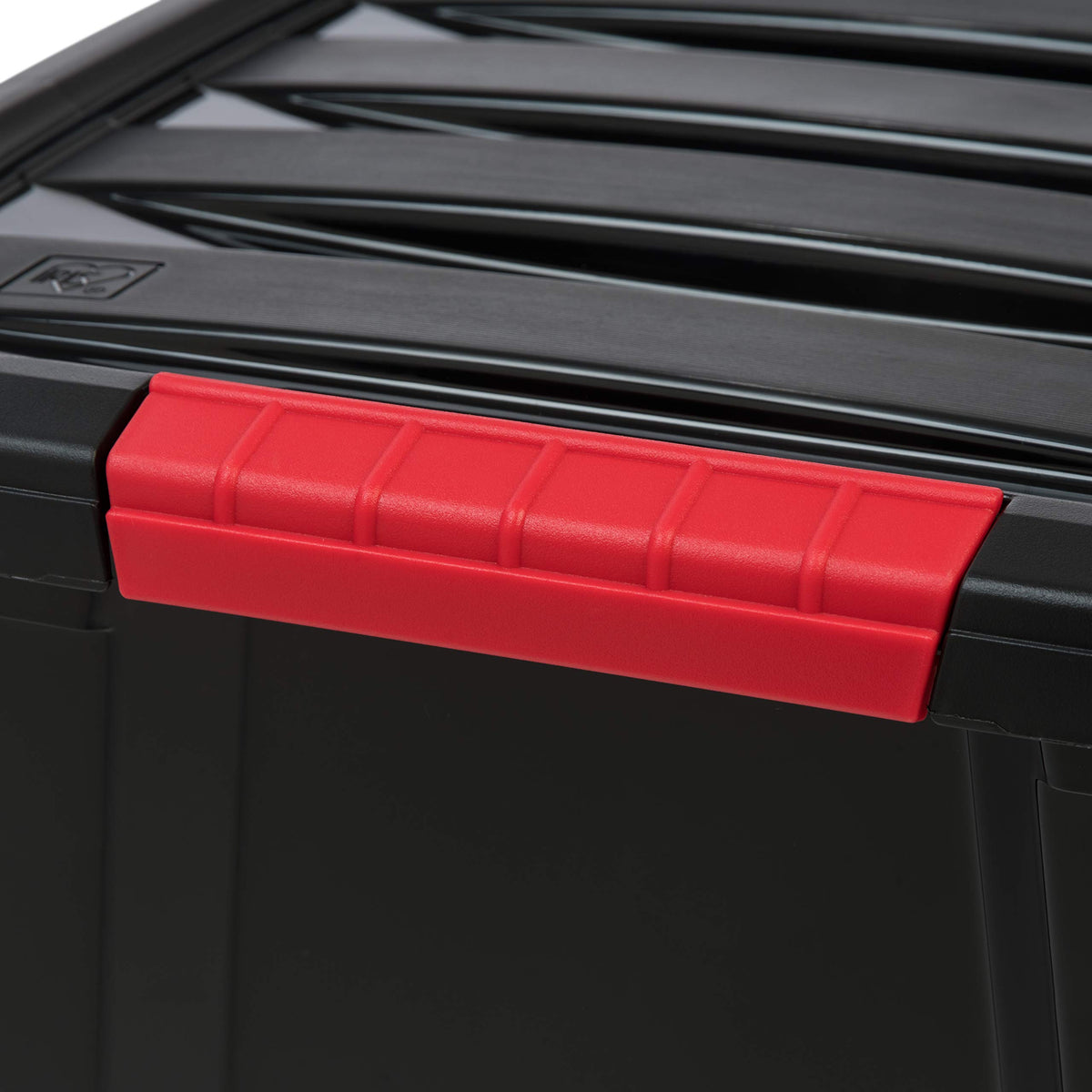 IRIS USA 6-Pack 32 Quart Storage Bins with Lids, Black