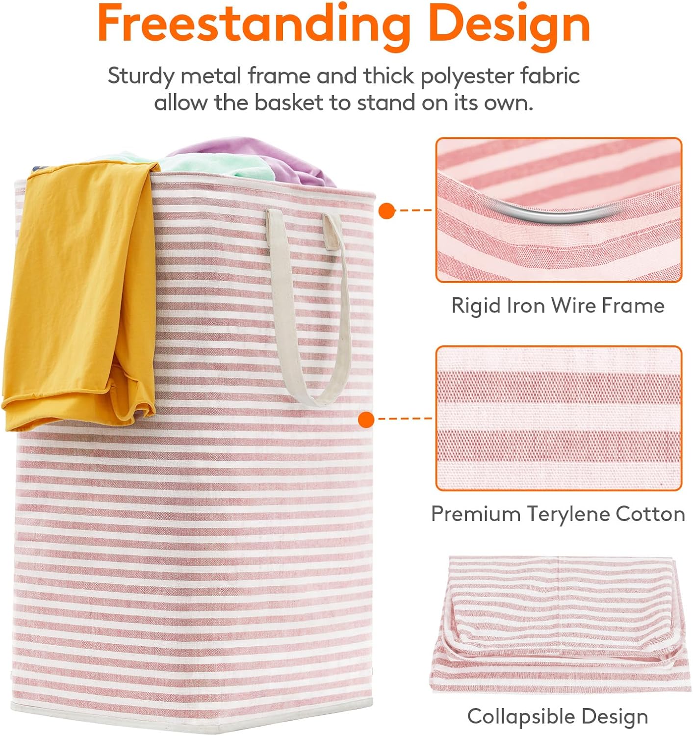 Lifewit 3 Pack Laundry Hamper Large Collapsible Laundry Baskets, Freestanding Waterproof Clothes