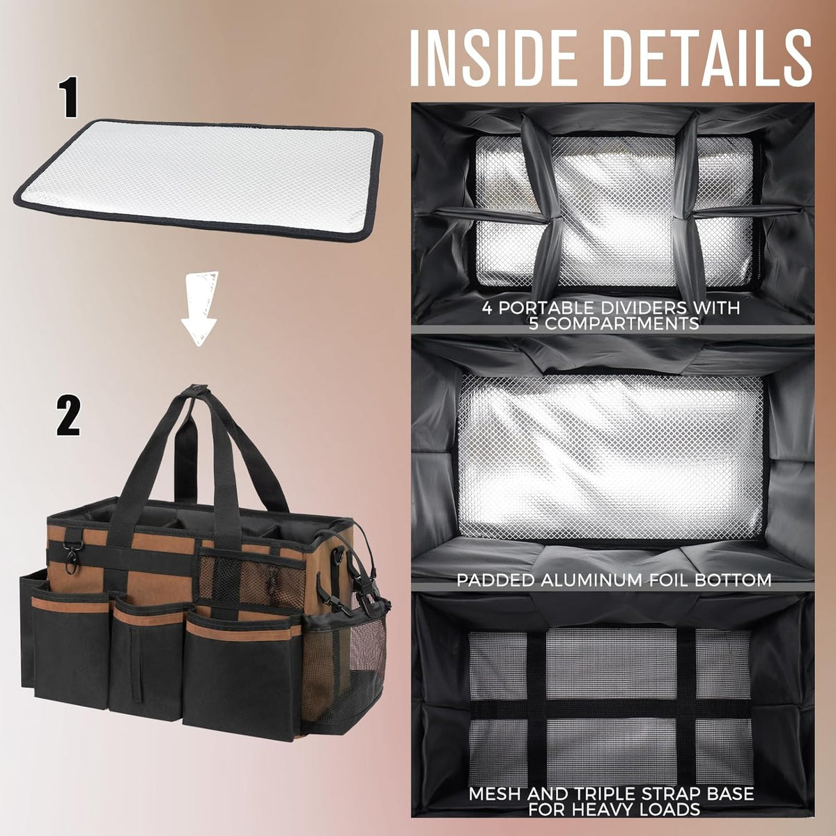 Wearable Cleaning Caddy, Cleaning Caddy Supplies Organizer with Handle & Shoulder Straps for
