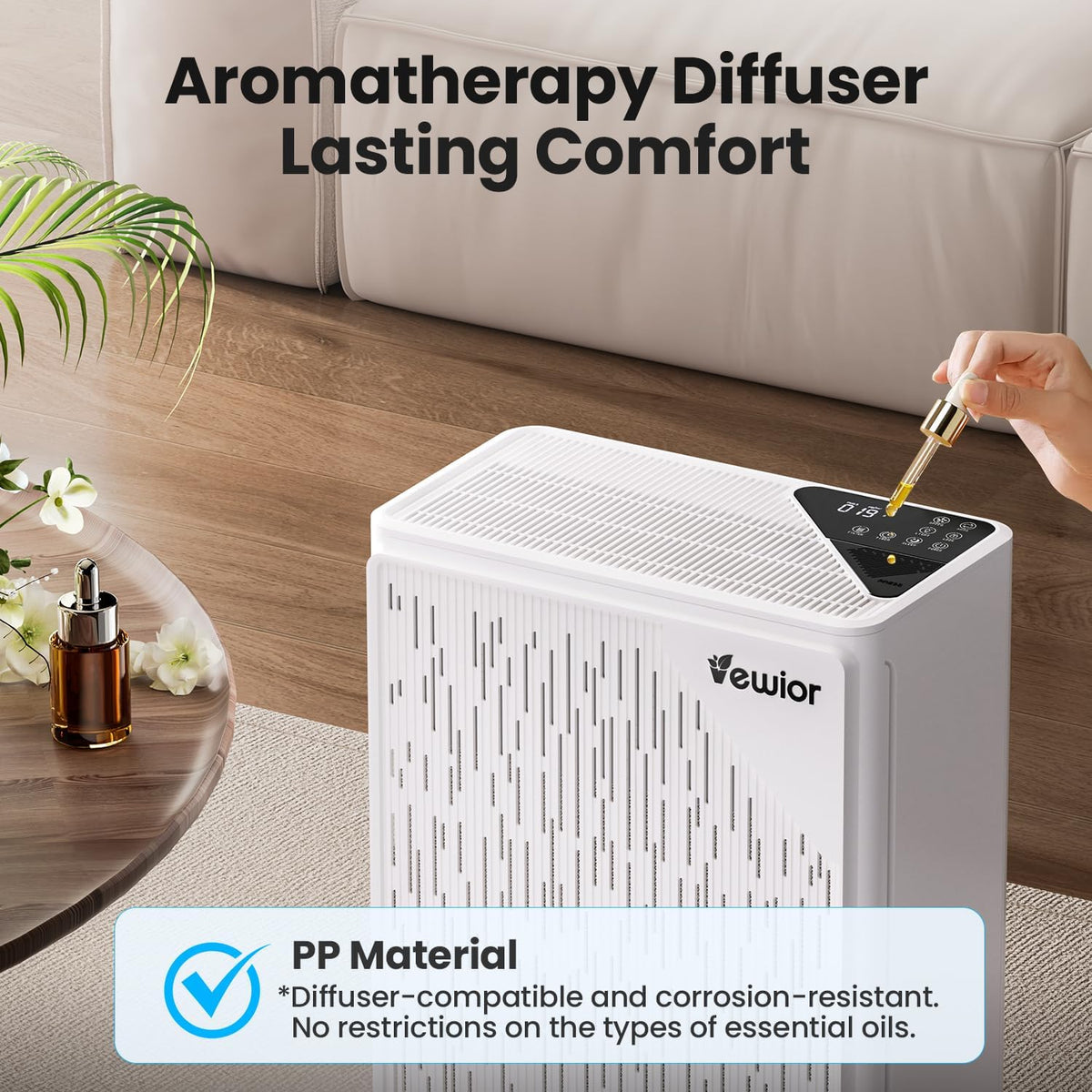 Air Purifiers for Home Large Room up to 2535ft², VEWIOR H13 True HEPA Air Cleaner for Bedroom with