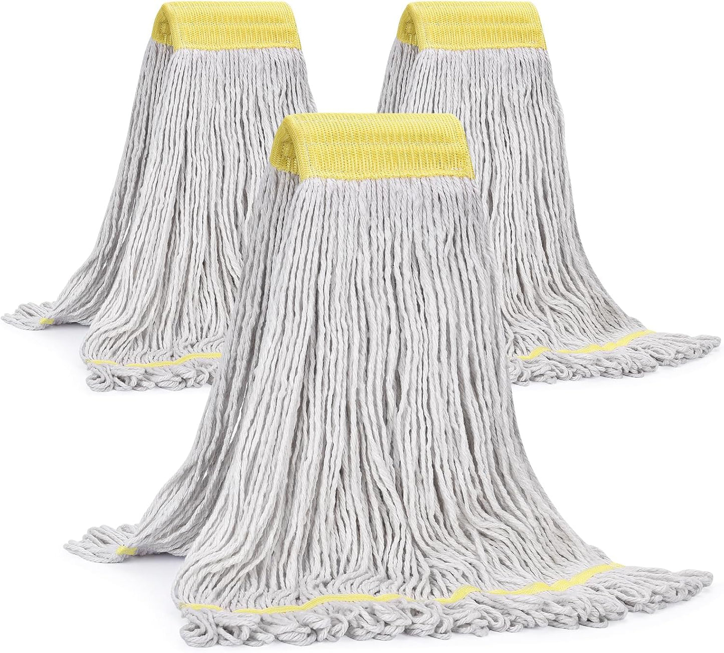 Matthew Cleaning Commercial Mop Head Replacement, 5 Inch Wide Headband, Looped End Cotton Blend