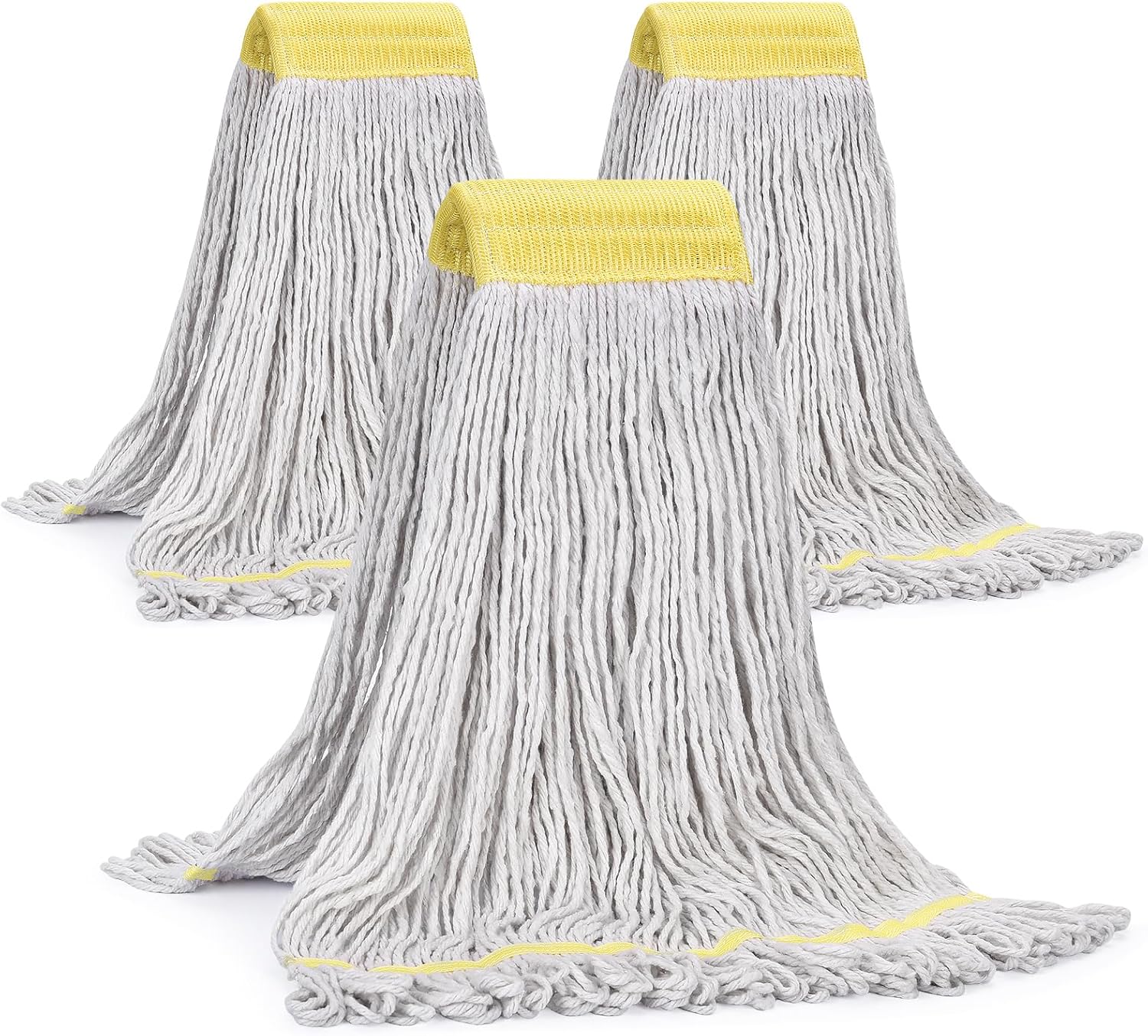 Matthew Cleaning Commercial Mop Head Replacement, 5 Inch Wide Headband, Looped End Cotton Blend