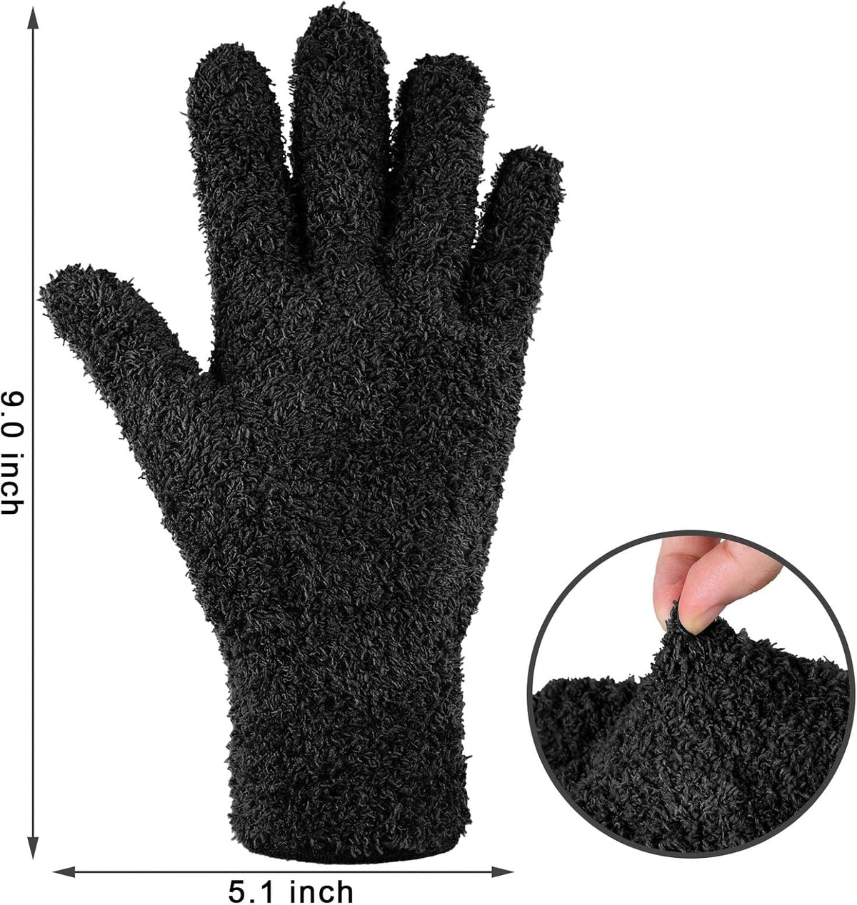 Bencailor 6 Pairs Microfiber Dusting Gloves, Dusting Cleaning Gloves Microfiber Gloves for Plants
