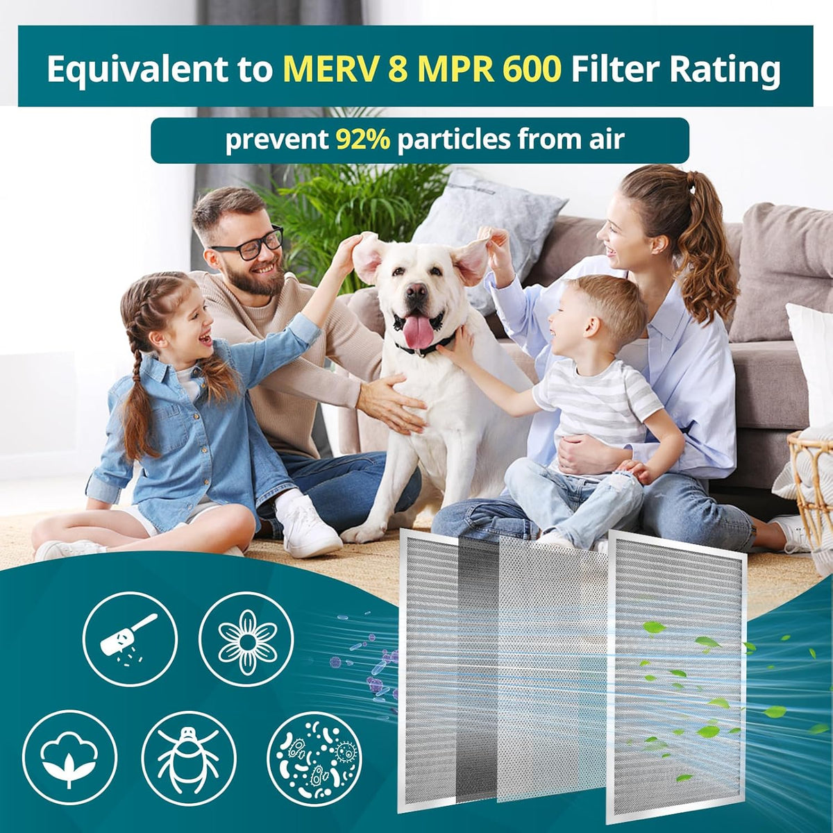 Torjim 14x20x1 Air Filter-MERV8, Washable & Reusable AC/HVAC Permanent Electrostatic Furnace