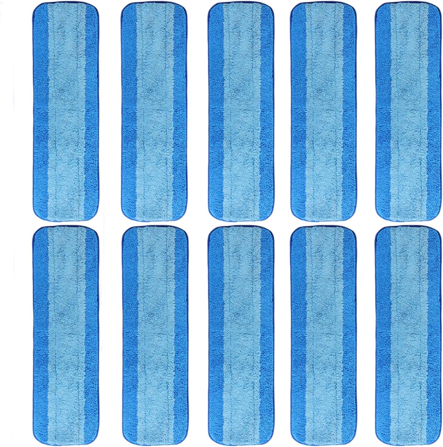 10 Pack Microfiber Cleaning Pads for Bona Mop, Reusable Microfiber Mop Pads for 18 Inch Mop