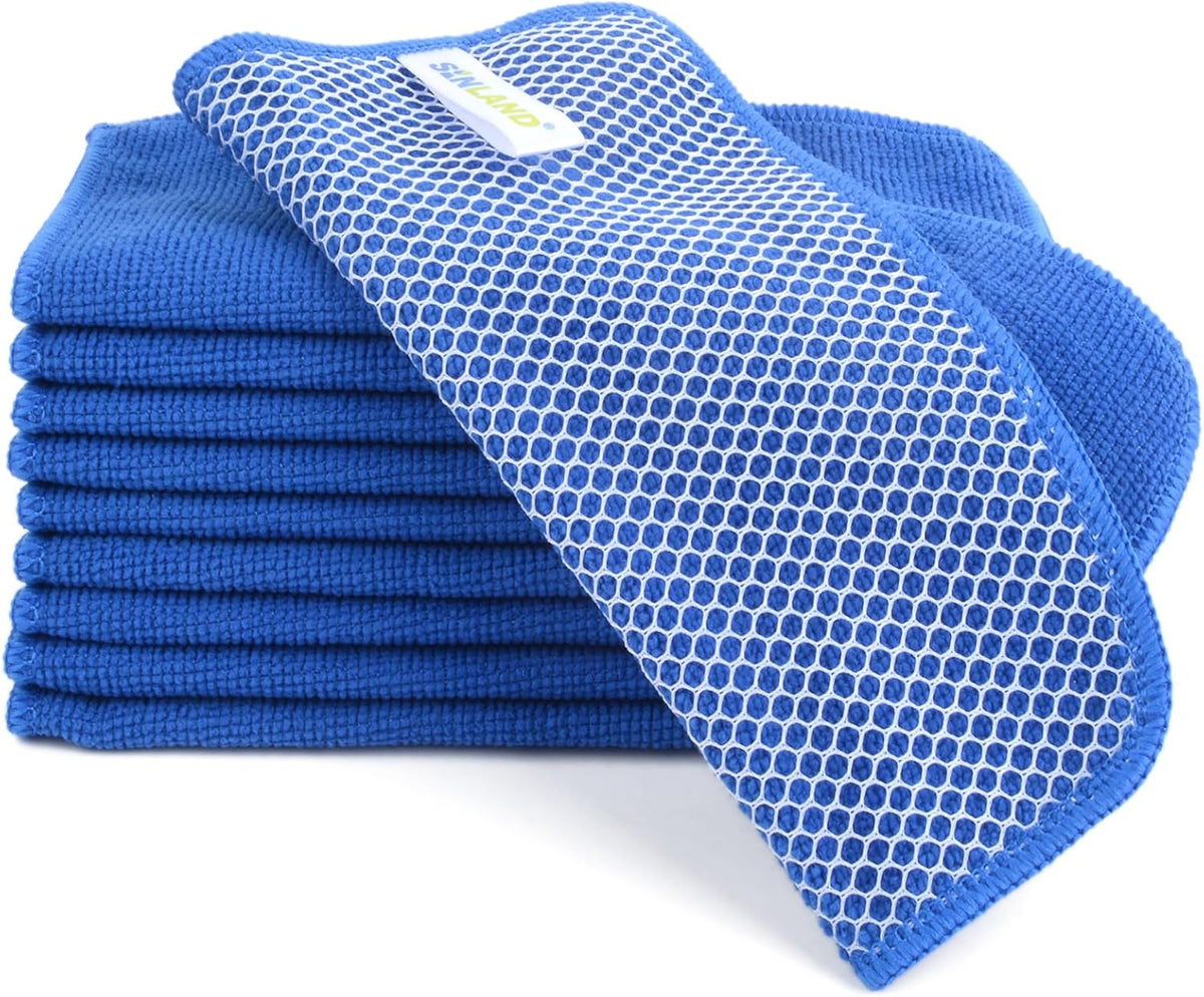 SINLAND Absorbent Microfiber Dish Cloths for Washing Dishes Best Kitchen Cloths Cleaning Cloths