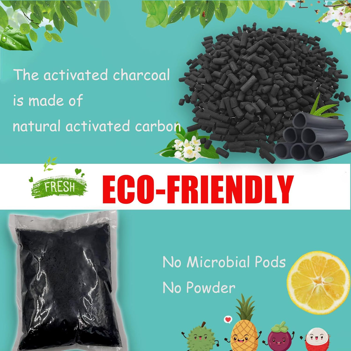 1.55 Pounds Oversized Pack Replacement Odor Absorbing Filter Refills for Smart Waste Kitchen