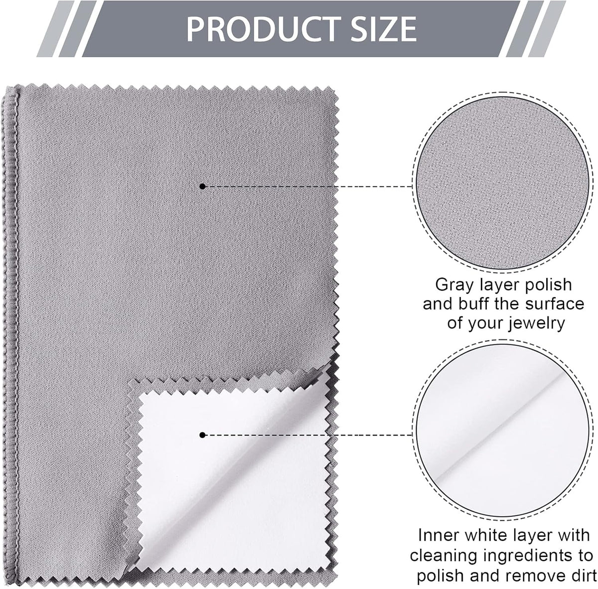 Breling 10 Pcs Silver Jewelry Polishing Cloths 6 x 8 inches Jewelry Cleaning Cloth Sterling Polish
