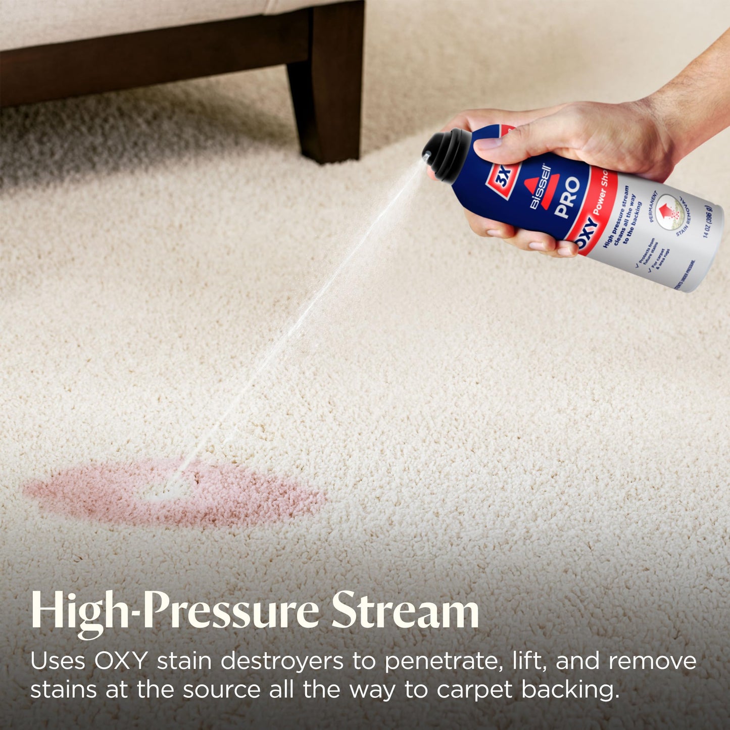 Bissell Professional Power Shot Oxy Carpet Spot & Stain Remover, 14 oz (Pack of 2), 95C9L