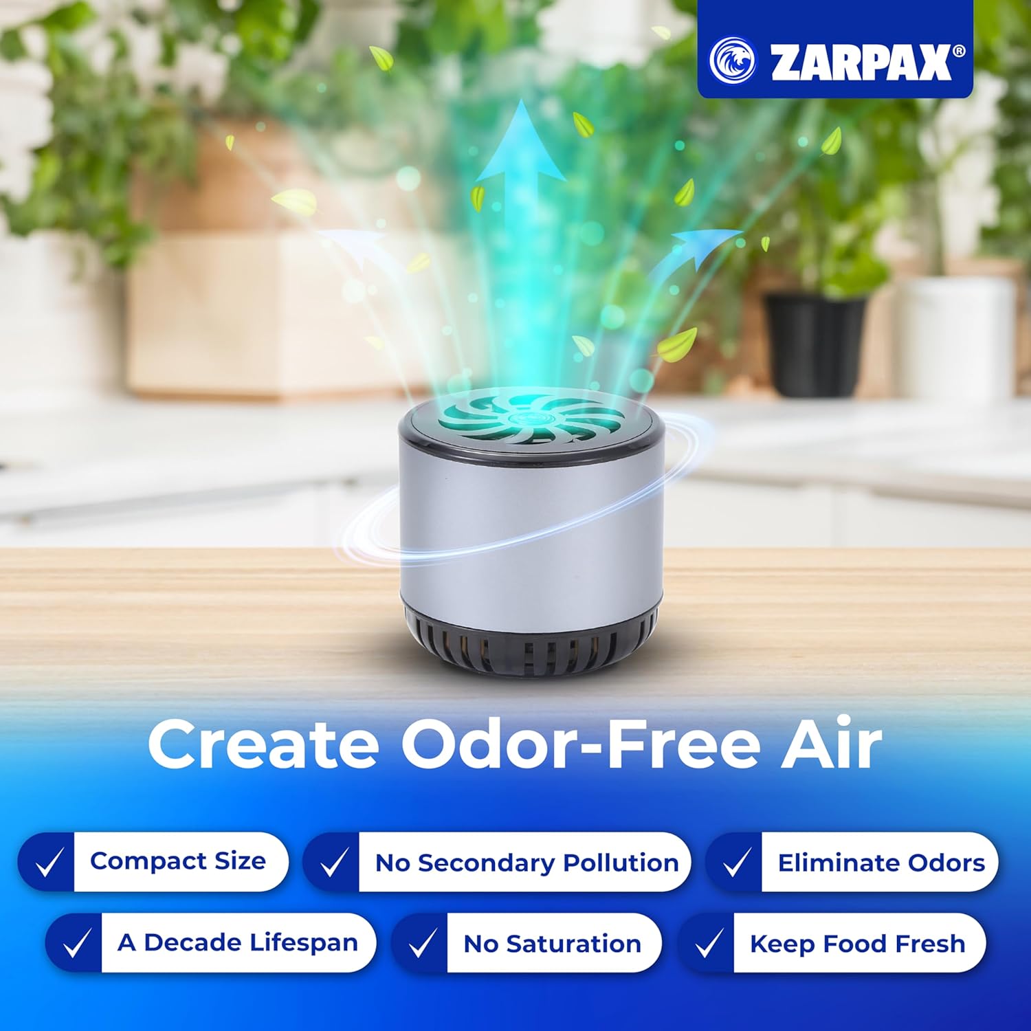 Refrigerator Deodorizer - Double Pack - Fridge Smell Eliminator Lasts for 10 Years -18ft3 Capacity