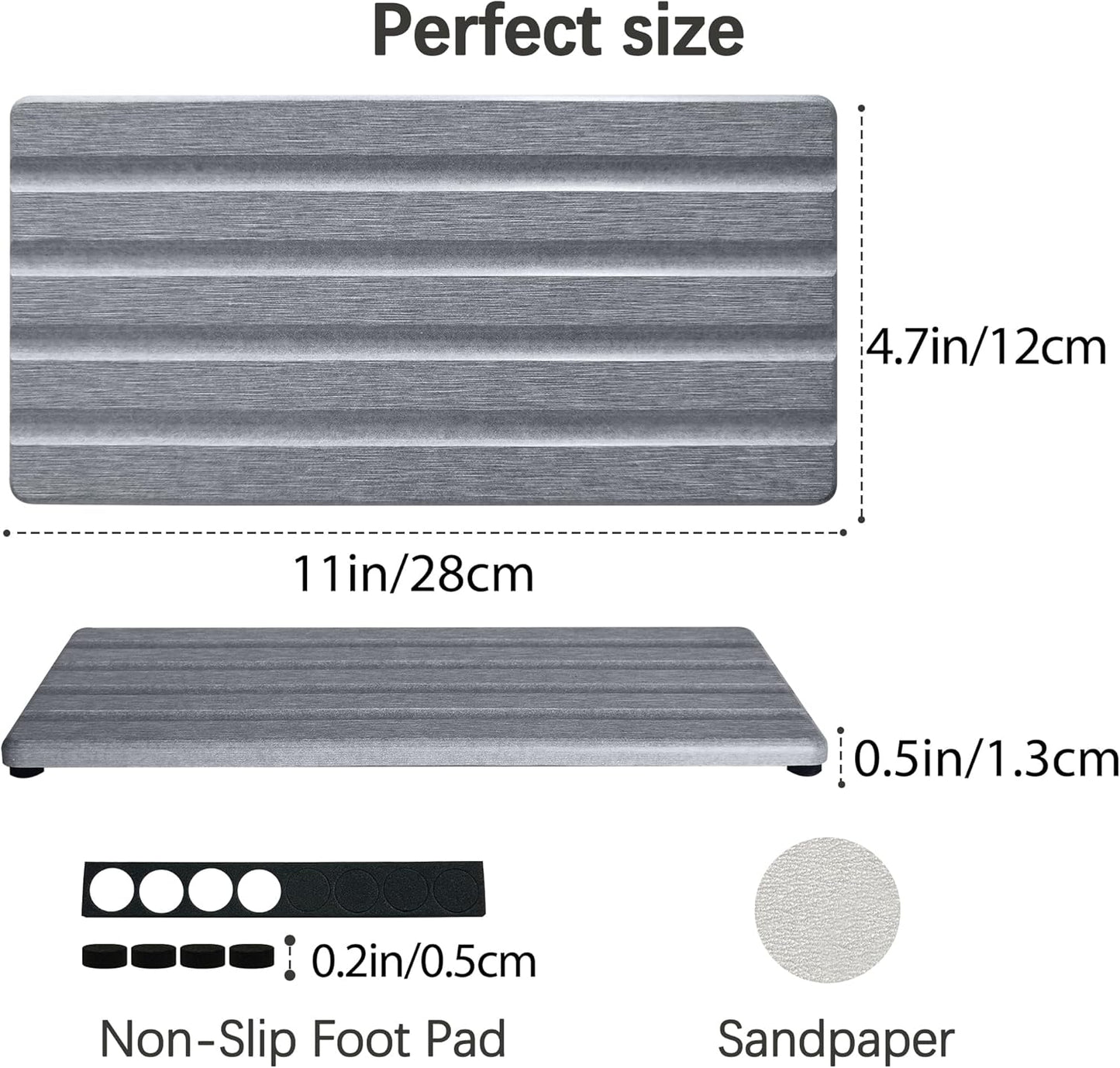Diatomite Soap Dish, Water Absorbing Stone Tray, Kitchen Sink Organizer, Fast Drying Counter Holder