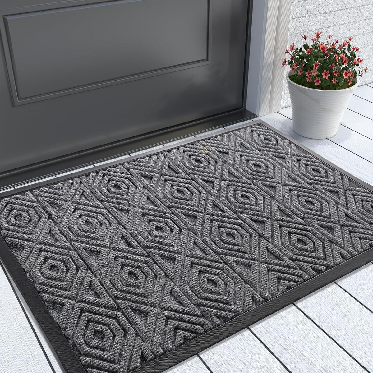 Yimobra Door Mat, Outdoor Indoor Entrance Welcome Mat, Heavy Entry Front Door Mat, Stain & Fade