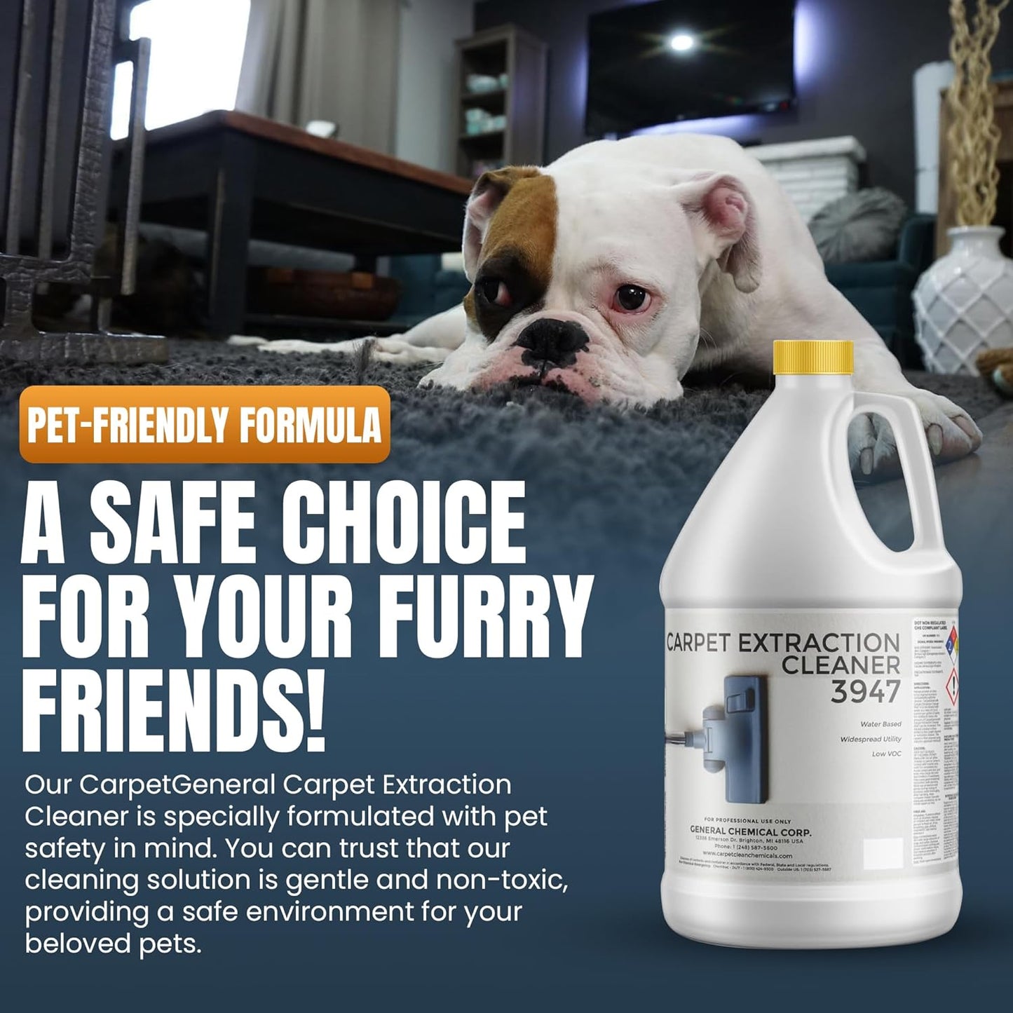 Carpet Extraction Cleaner - Water-Based Professional Deep Clean Carpet Cleaner Solution for Machine