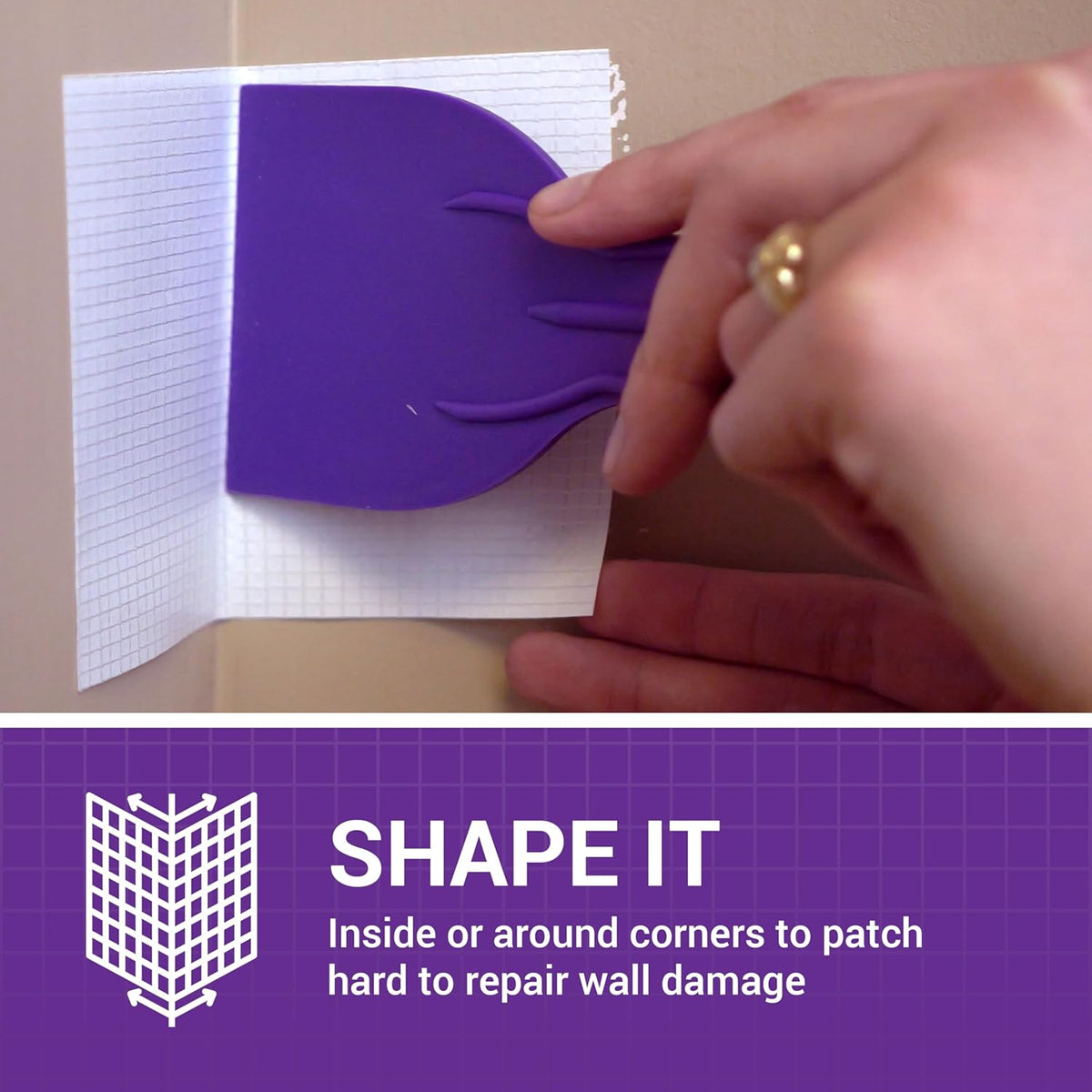StrongPatch® 6 in. x 6 in. Flexible Self-Adhesive Wall Repair Patch (3-Pack) – Versatile