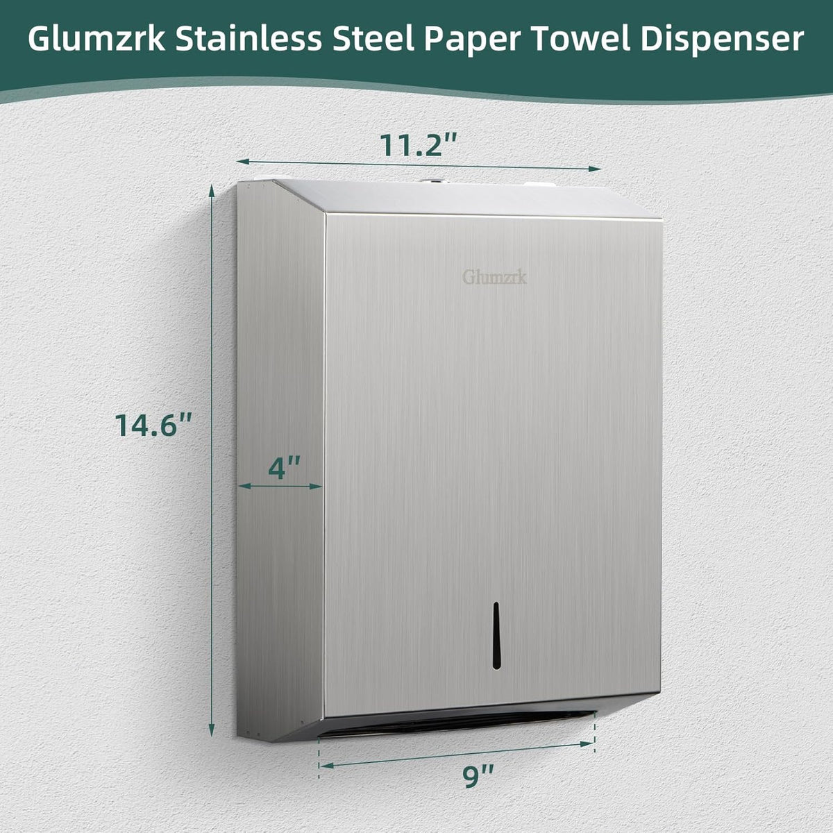 Paper Towel Dispenser Wall Mount, Large Commercial C/Z Tri Fold Multifold Hand Towels Dispenser
