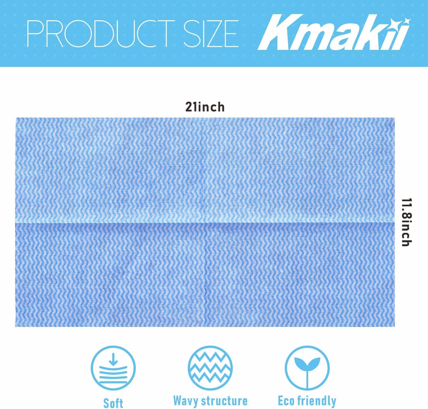 KMAKII Handi Wipe Reusable Cloths - Multi-Purpose Disposable Dish Cloths and Towels, Ultra