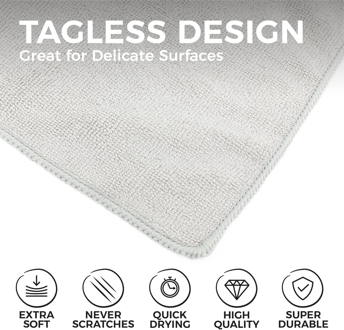 The Rag Company - All-Purpose Microfiber Terry Cleaning Towels - Commercial Grade, Highly