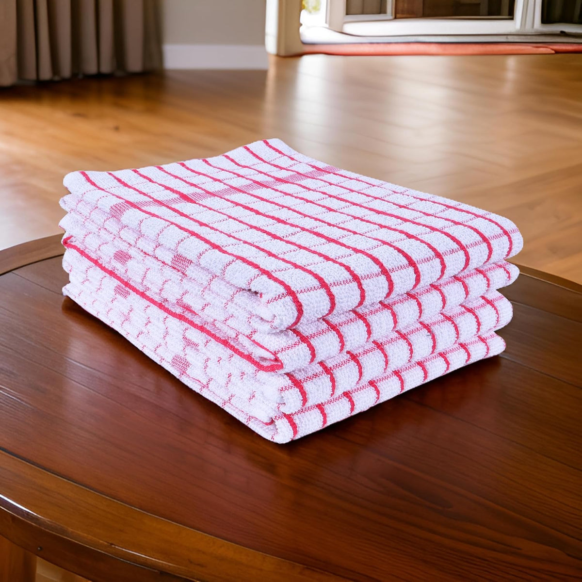AMOUR INFINI Kitchen Towels Set of 4 - Highly Absorbent, Super Soft Terry Cotton 20x28 Inch Dish