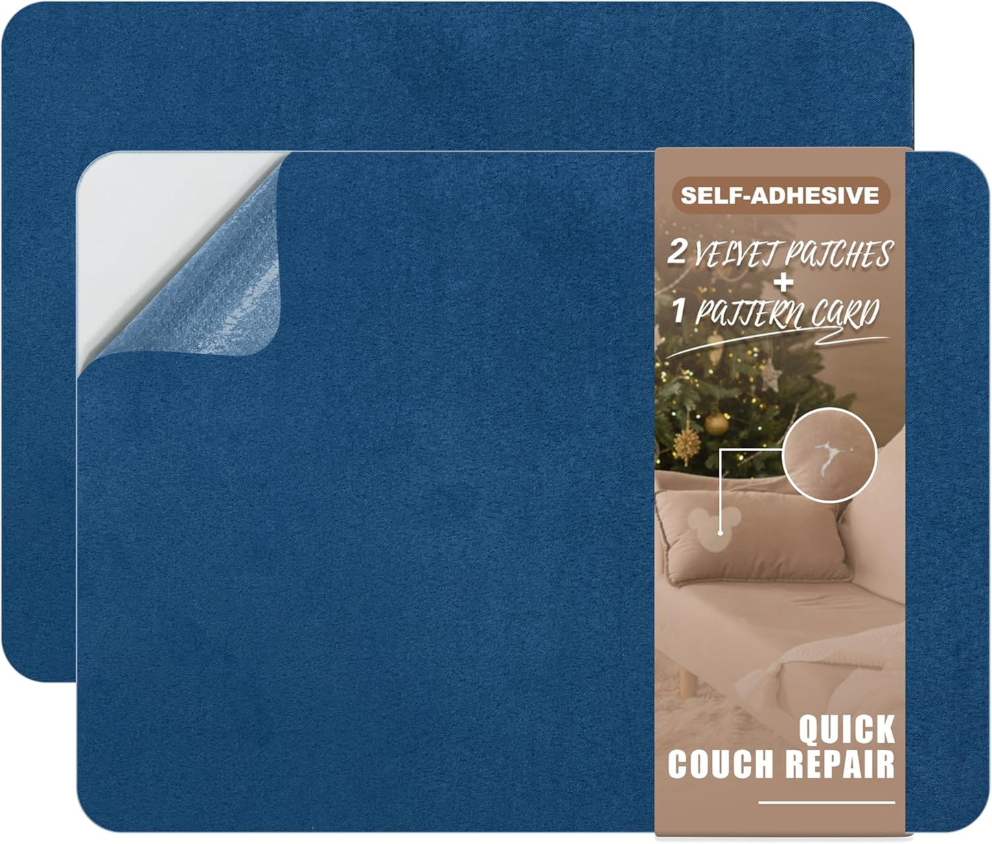Azobur Fabric Couch Repair Patch 8.3 x 11 inches,Self-Adhesive Fabric Repair Patch for