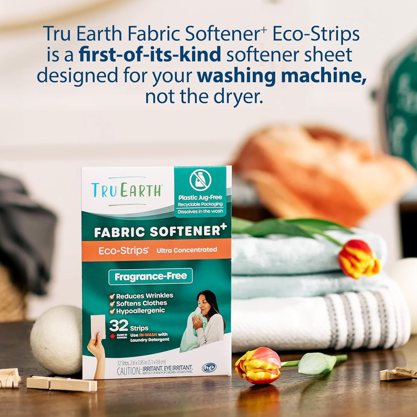 Tru Earth Fabric Softener Strips for Washing Machine, Alternative to Fabric Softener Liquid and