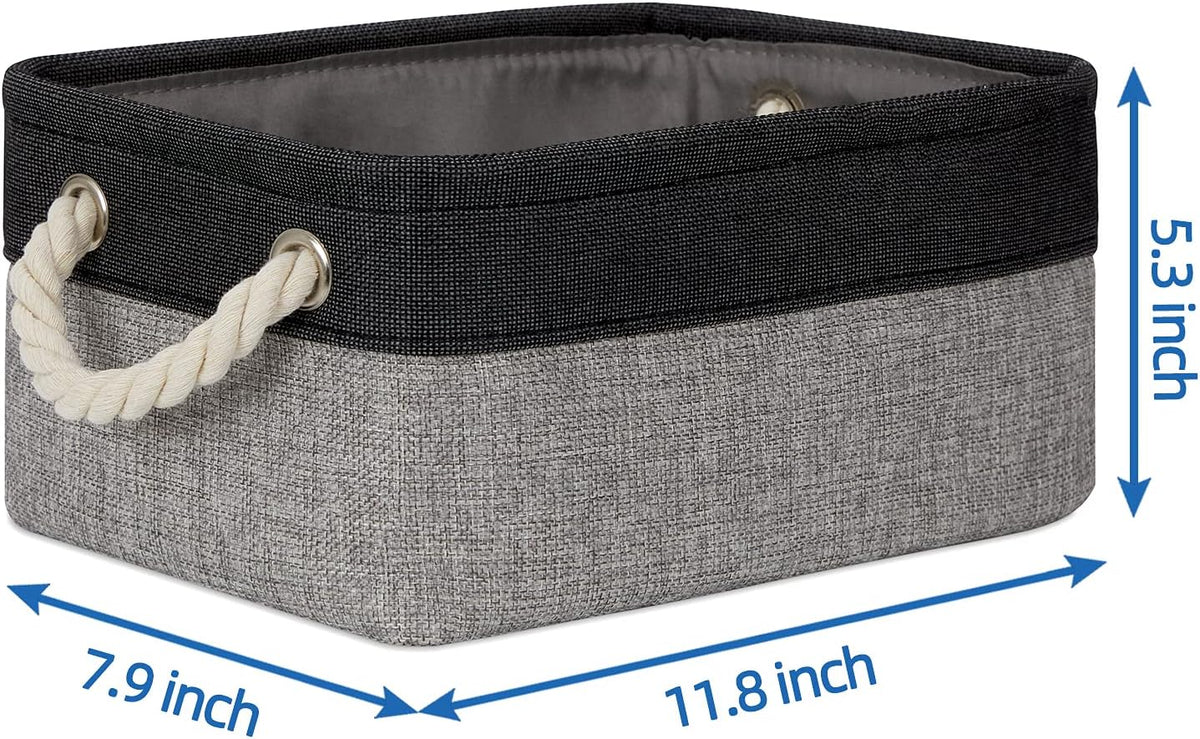 Temary Fabric Storage Baskets 6 Pcs Small Cloth Basket for Shelves Collapsible Decorative Storage