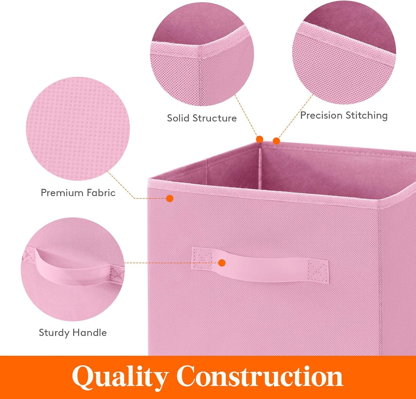 Lifewit 12 Packs Storage Cubes, 11 Inch Cube Storage Bins, Foldable Decorative Fabric Storage
