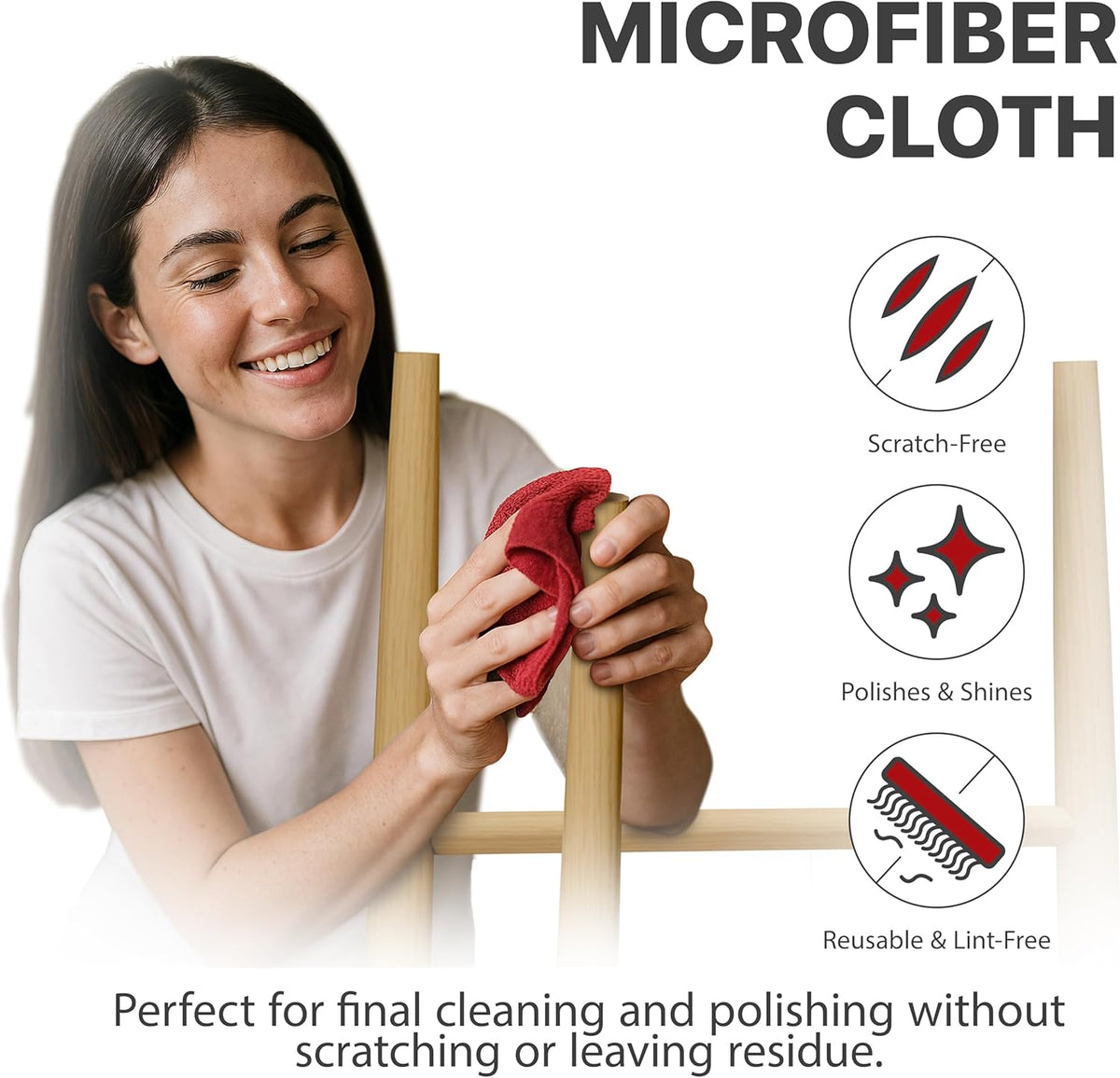 X-Protector Furniture Pads Preparation Set - Includes Metal File, Microfiber Cloth & 20 Cleaning