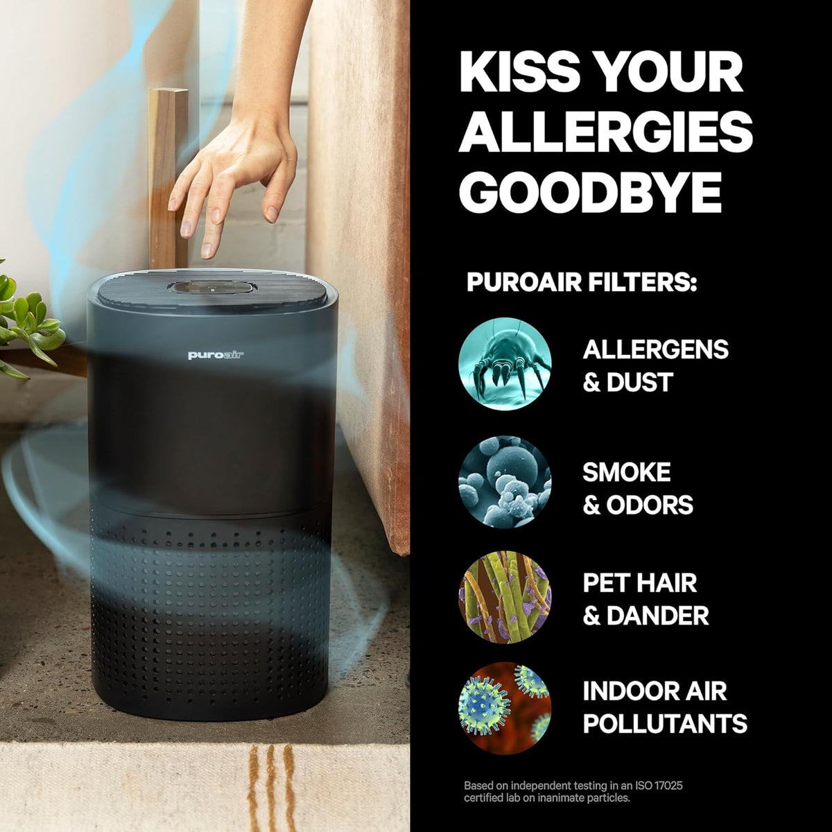 PuroAir 240 HEPA Air Purifier for Home Large Rooms - Covers Up To 1,000 Sq Ft - Filters Up To 99.9%