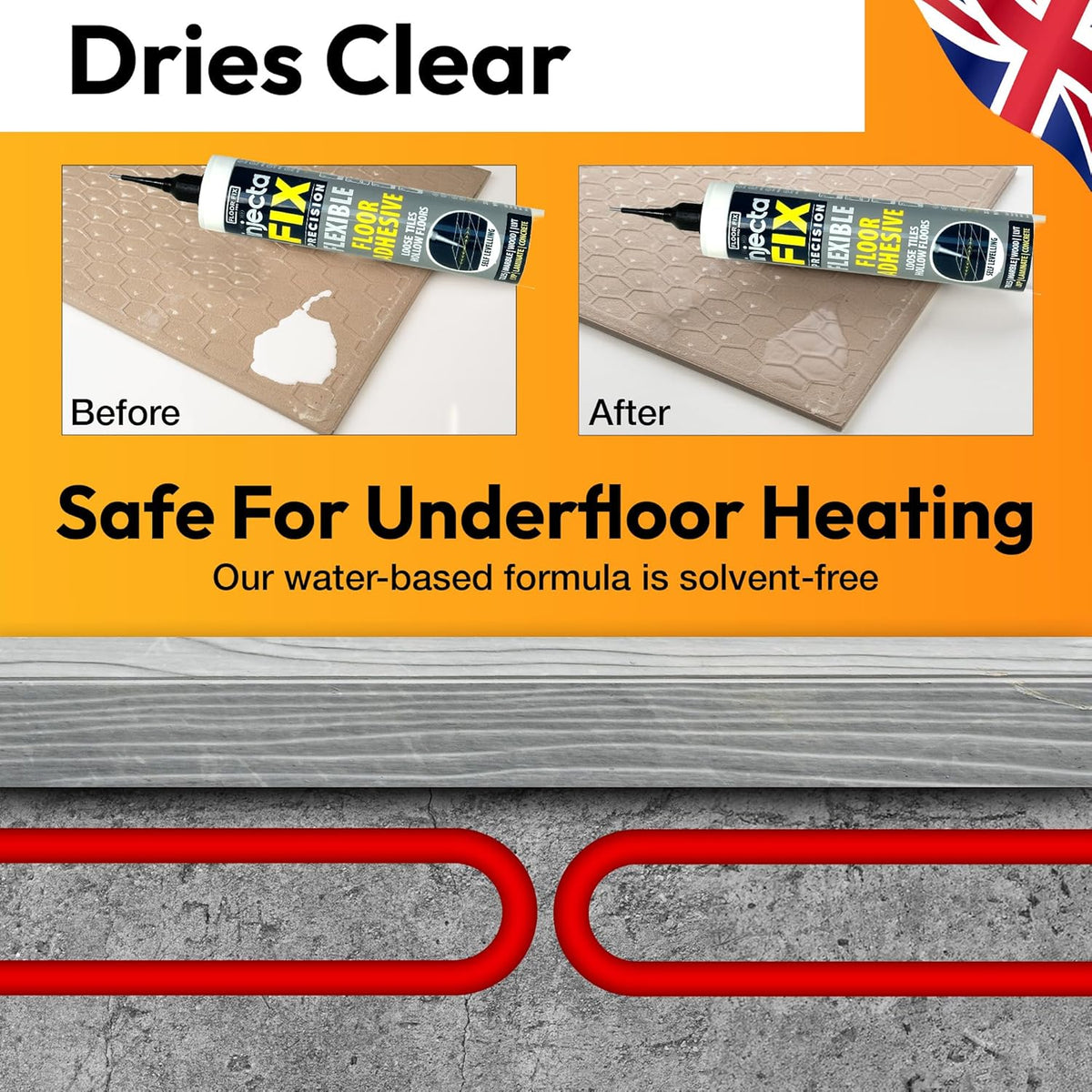 Precision 300ml from Floor-Fix Pro - Fix Loose Tiles - for Loose & Hollow Tiles, Wood, LVT &