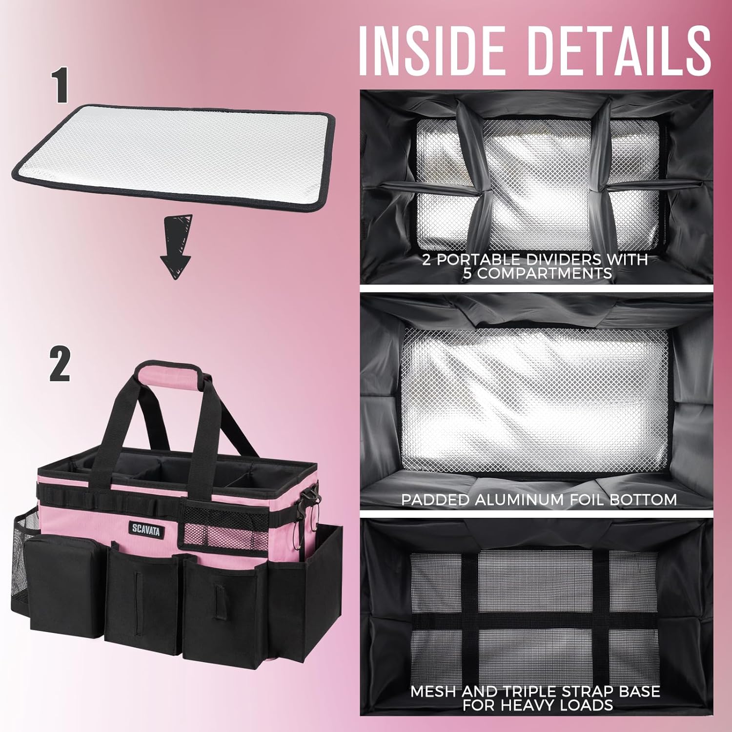 Wearable Cleaning Caddy Bag, Cleaning Caddy Supplies Organizer with Handle & Shoulder Straps for