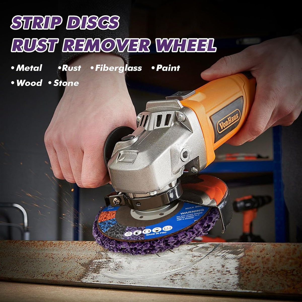 7 Pack Paint Eater Strip Disc Angle Grinder Rust Removal Disc Paint Stripper for Metal Paint