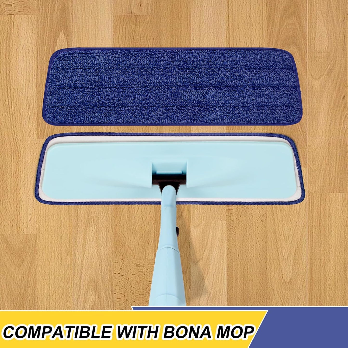16.5 Inch Reusable Mop Pads Microfiber Spray Mop Replacement Heads for Wet/Dry Mops Compatible with