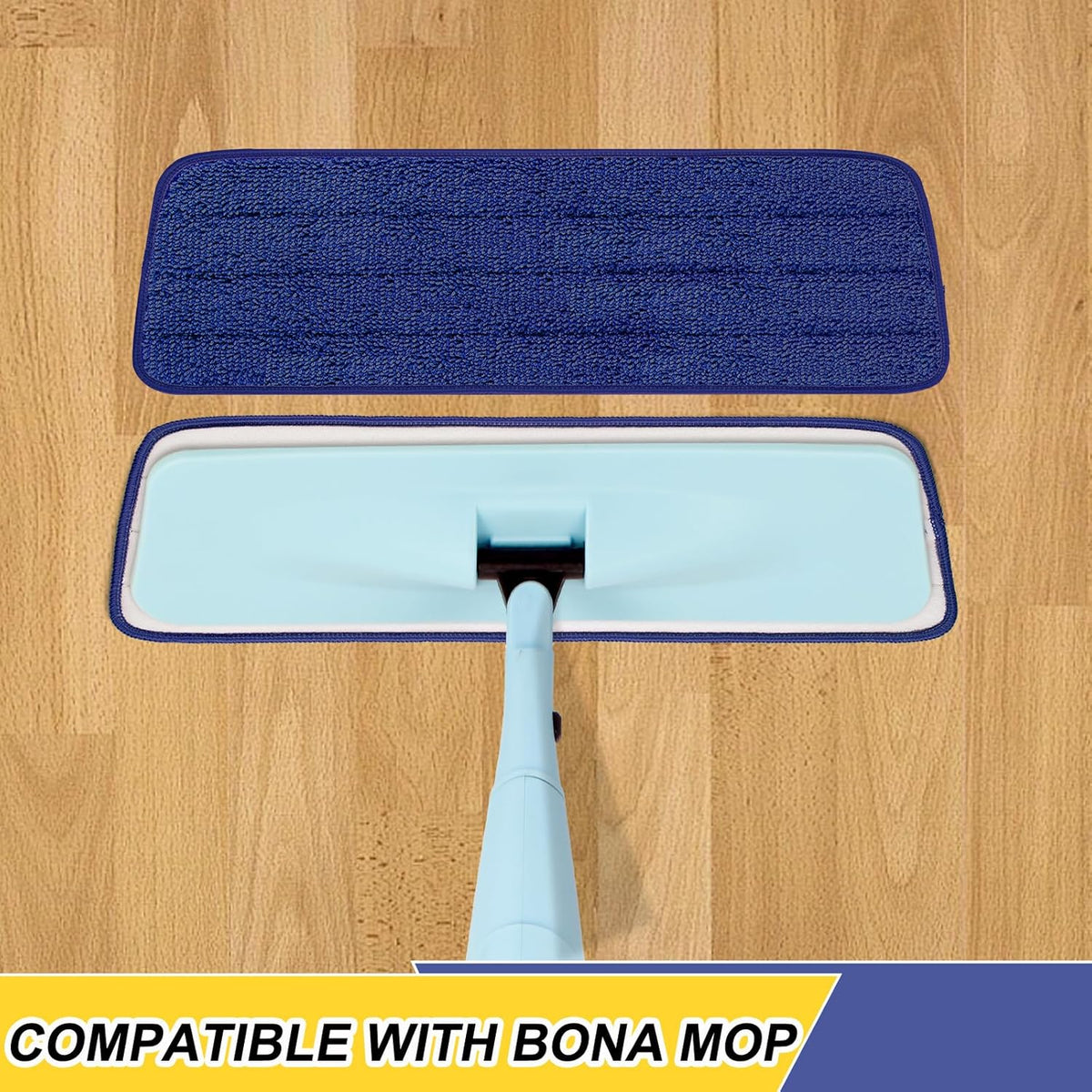 16.5 Inch Reusable Mop Pads Microfiber Spray Mop Replacement Heads for Wet/Dry Mops Compatible with