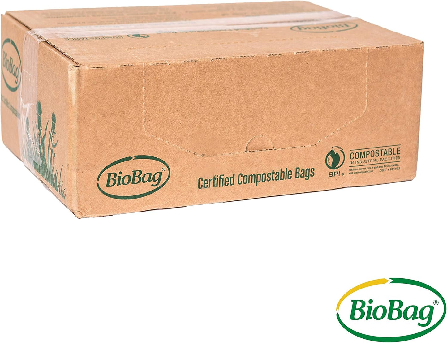 BioBag (USA) The Original Compostable Bag, 8 Gallon, 500 Count, 100% Certified Compostable Trash