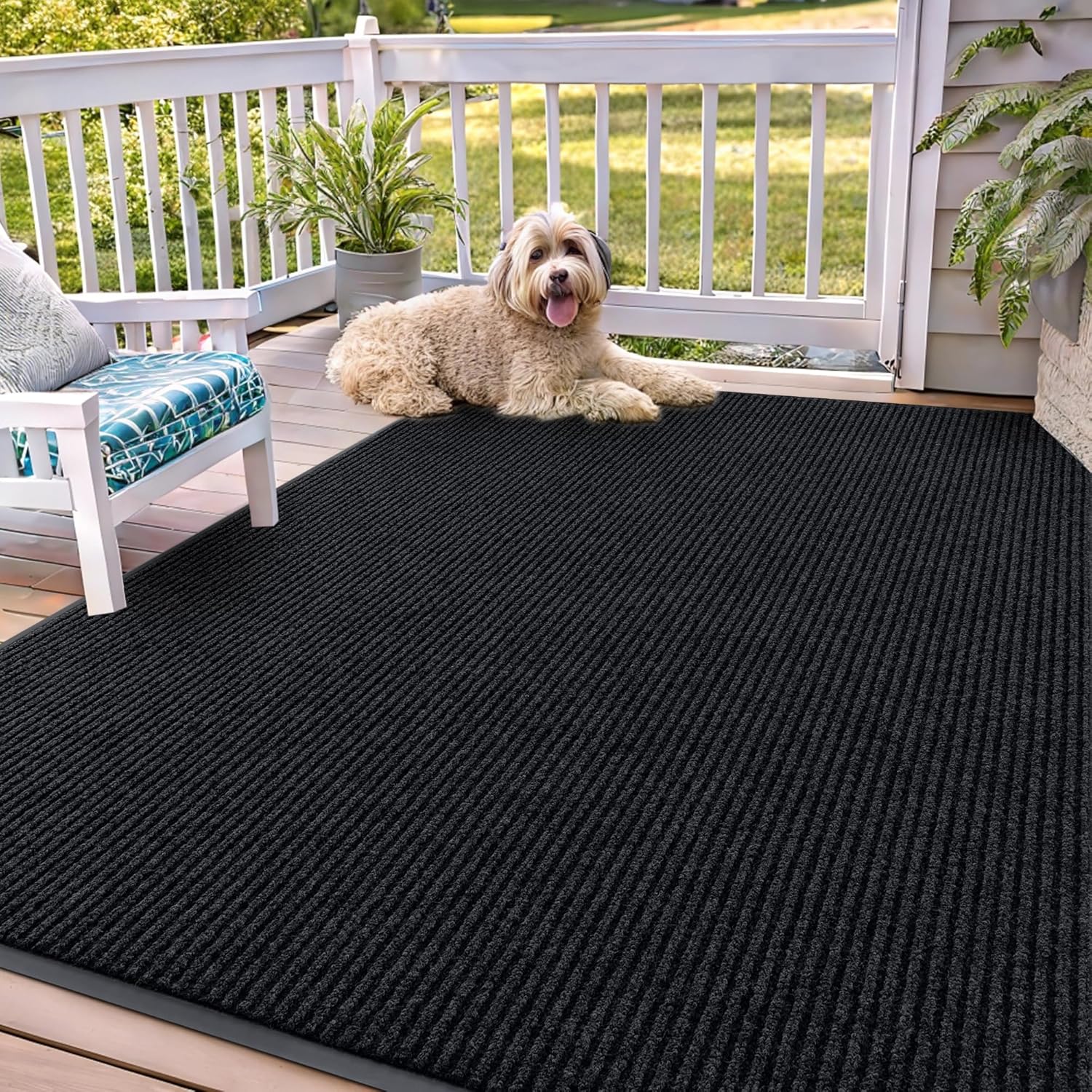 OLANLY Front Door Mat Indoor Outdoor Entrance, Waterproof Heavy Duty Doormat, Fade Resistant, Low