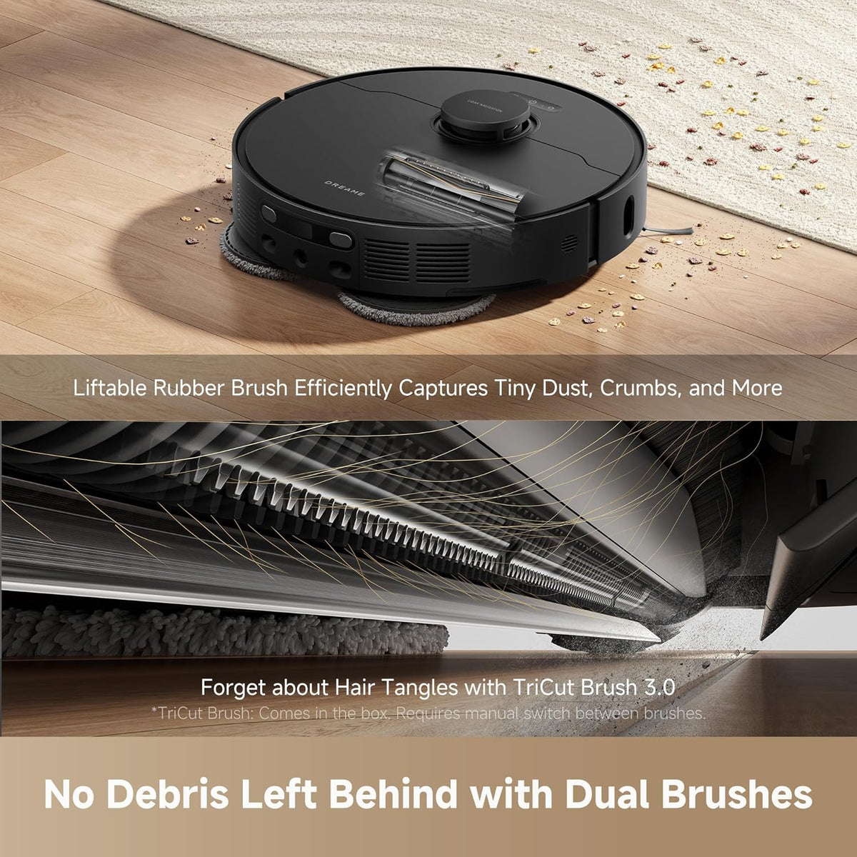 DREAME L40s Ultra AE Robot Vacuum and Mop Combo, 19,000Pa Suction, Self Emptying Dust Box, Flexible