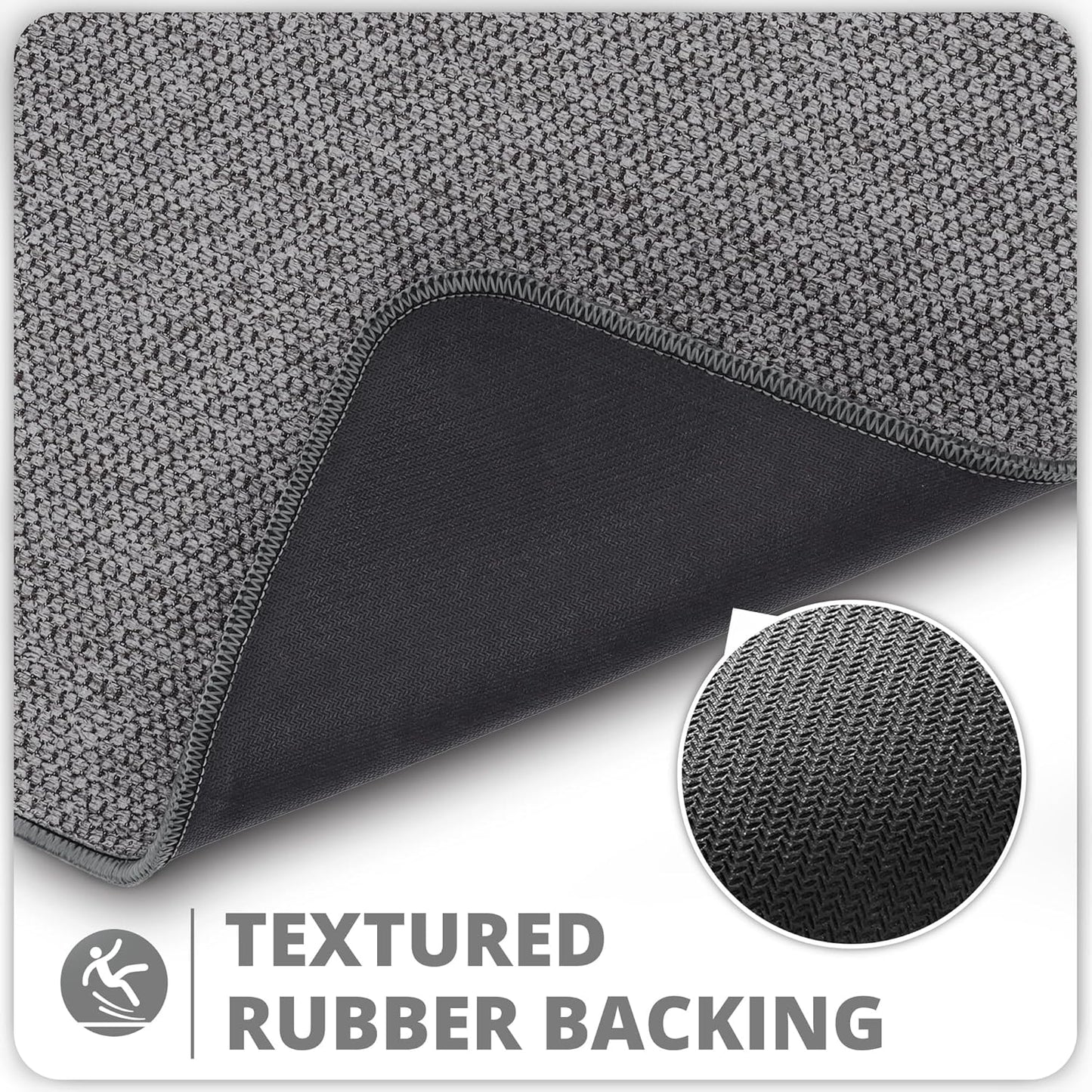 Bath Mat,Ultra Thin Bathroom Rugs,Rubber Bath Mats for Bathroom,No Slip Bath Rugs,Quick Dry,Machine