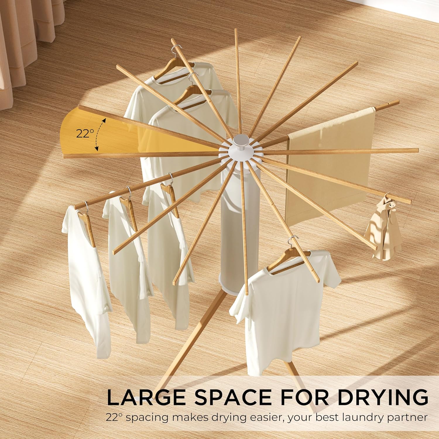 Tripod Clothes Drying Rack, Garment Rack Portable and Foldable Space Saving Laundry Drying Rack